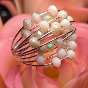 Wire and Crystal Bead Ring